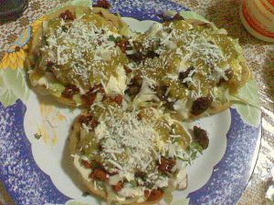 Spicy Beef Sope with Tomatillo Salsa